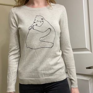 J. Crew polar bear embroidered sweater
